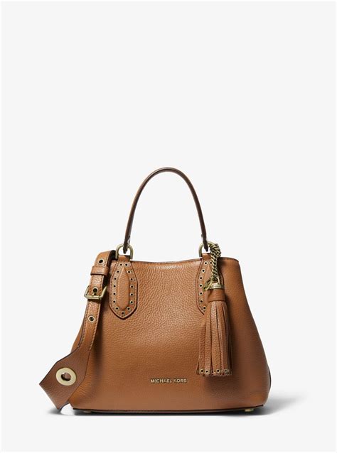 michael michael kors brooklyn small leather satchel